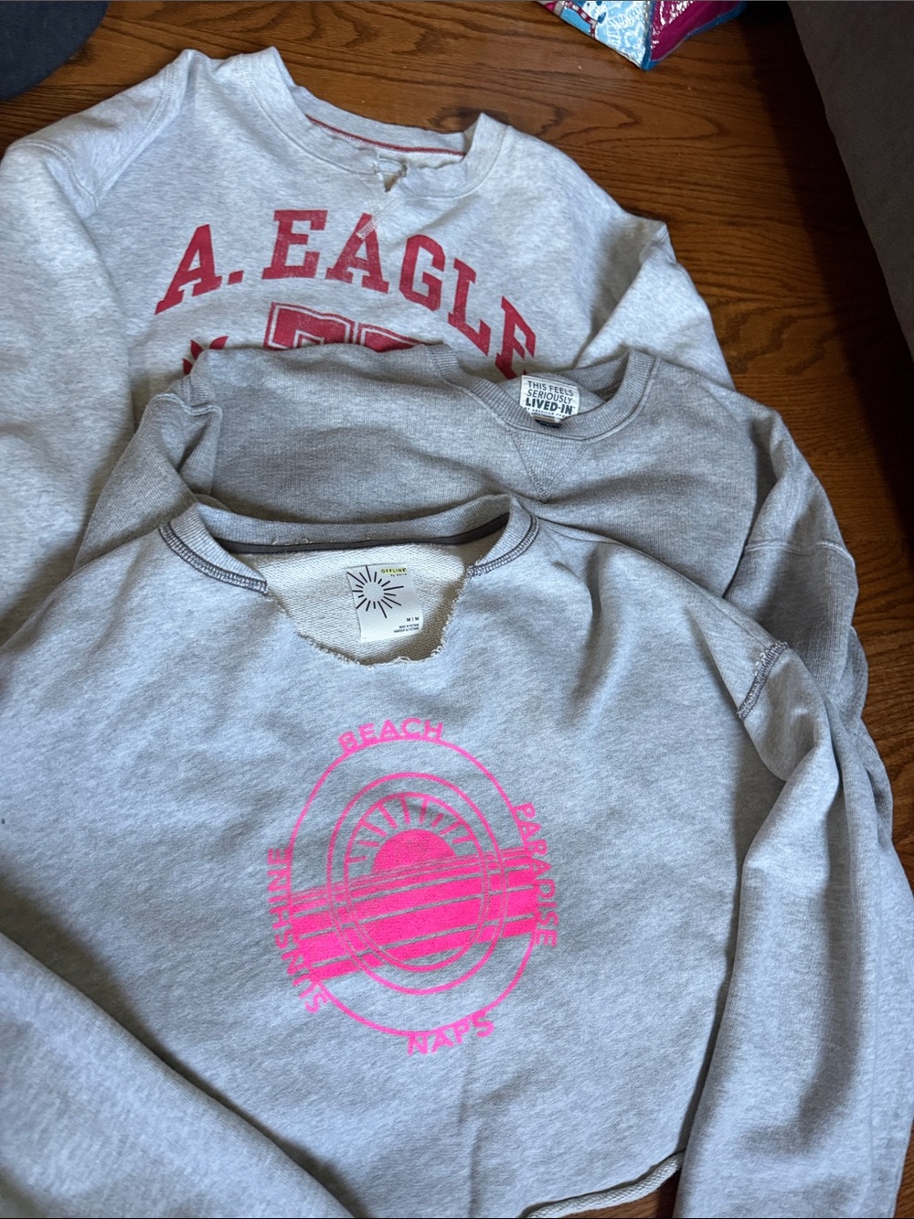 American eagle crewneck grey sweatshirts - size M - bundle of 3
